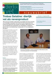 Trobas Gelatine: dierlijk vet als nevenproduct - Vereniging ...
