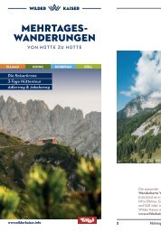 Mehrtageswanderungen am Wilden Kaiser