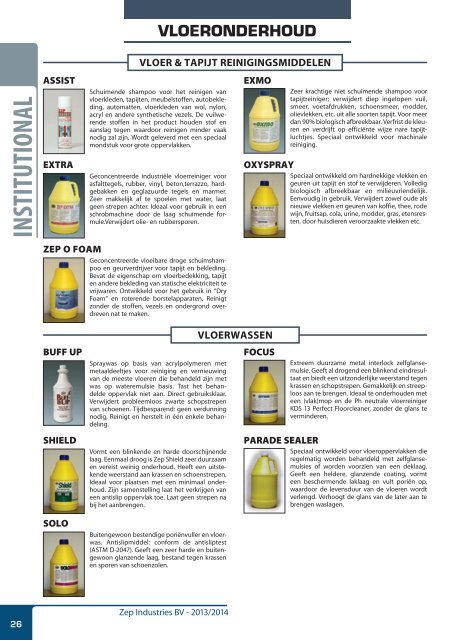 industry - Zep Industries :: Onderhoudsproducten