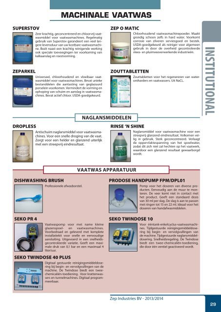 industry - Zep Industries :: Onderhoudsproducten