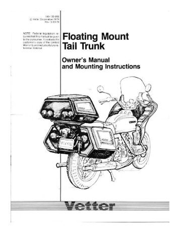 Tail Trunk Mounting PDF - Craig Vetter