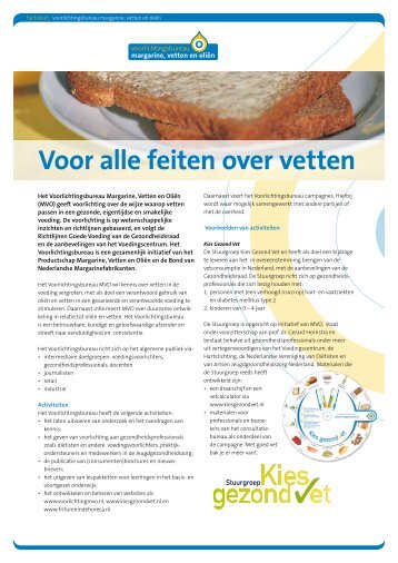 Voor alle feiten over vetten - Voorlichtingsbureau margarine, vetten ...