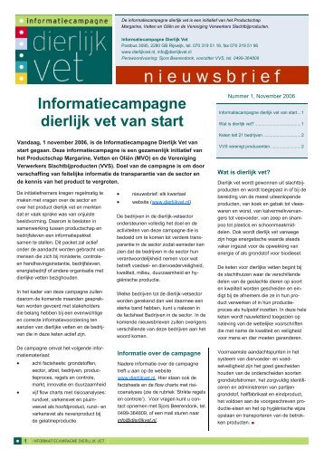 Informatiecampagne dierlijk vet van start - Vereniging Verwerkers ...