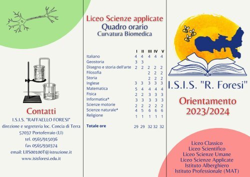 Brochure Scienze Applicate - Curvatura biomedica