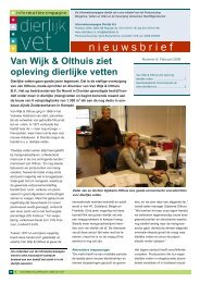 Van Wijk & Olthuis ziet opleving dierlijke vetten - Vereniging ...