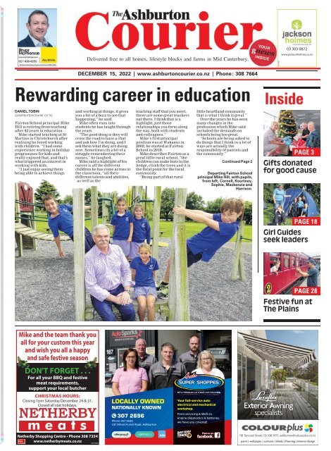 Ashburton Courier: December 15, 2022