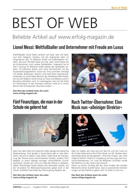 Erfolg Magazin Ausgabe 01-2023