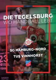 Die Tegelsburg – Wo Handball lebt Hallenheft No. 09 SG Hamburg-Nord vs. TuS Vinnhorst