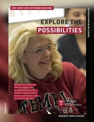 Temple University's Office of Non-Credit and Continuing Education Spring 2023 Brochure