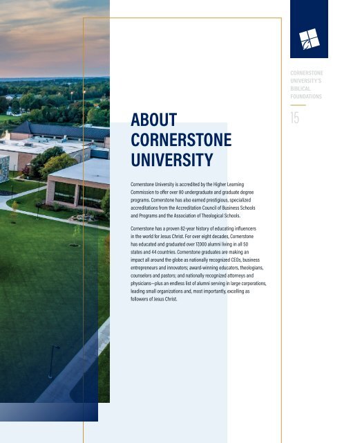 Cornerstone University's Biblical Foundations