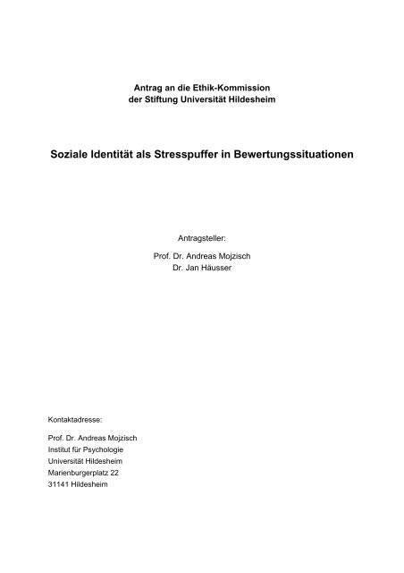 Soziale Identität als Stresspuffer in Bewertungssituationen