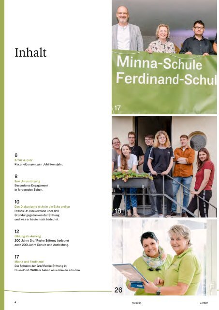 recke:in - Das Magazin der Graf Recke Stiftung Ausgabe 4/2022