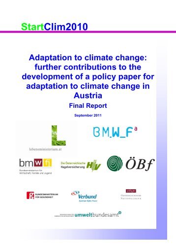 StartClim2010 Adaptation to climate change - AustroClim