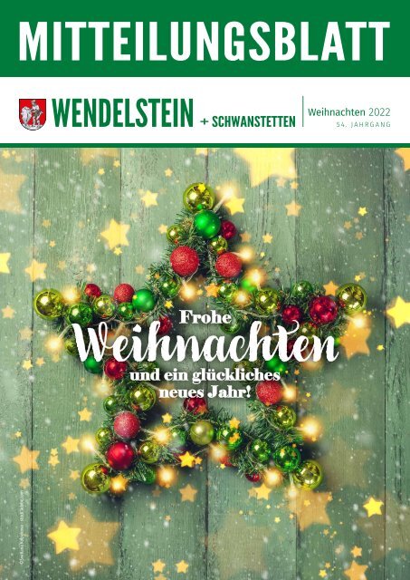 Mitteilungsblatt Wendelstein+Schwanstetten - Weihnachtsausgabe 2022