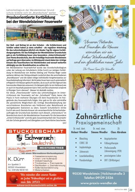 Mitteilungsblatt Wendelstein+Schwanstetten - Weihnachtsausgabe 2022