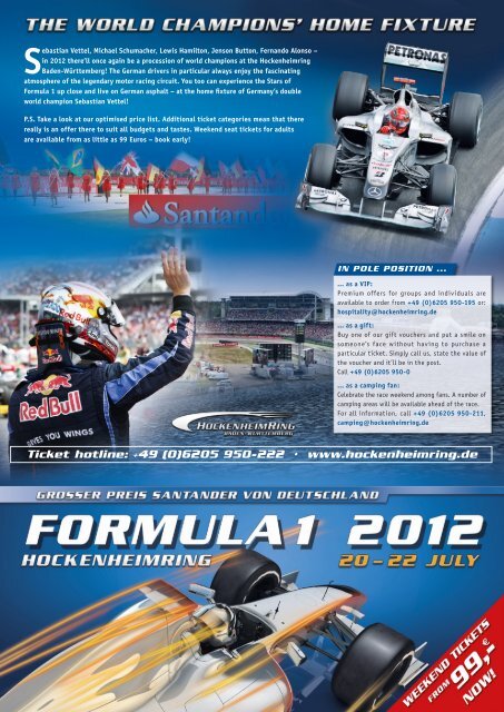 Formula 1 Ticket Flyer 2012 as pdf-download - Hockenheimring