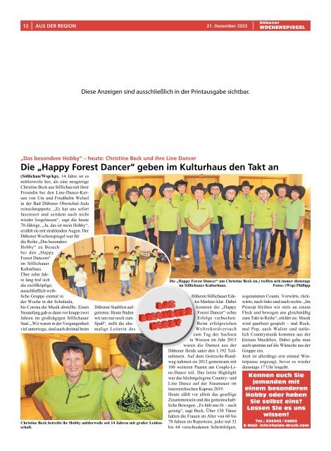 Dübener Wochenspiegel - Ausgabe 25 - Jahrgang 2022