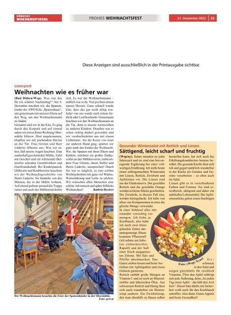 Dübener Wochenspiegel - Ausgabe 25 - Jahrgang 2022