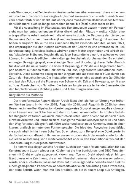 Kunstbulletin Januar/Februar 2023