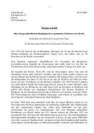 Niederschrift - St. Sebastianus Schützenbruderschaft Glesch