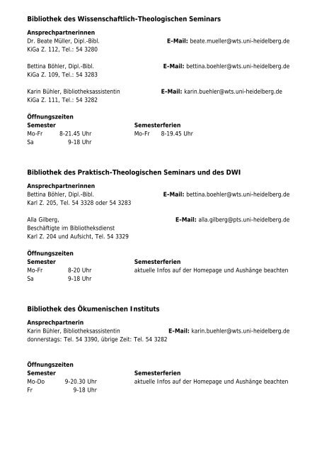 S - Theologische Fakultät - Universität Heidelberg