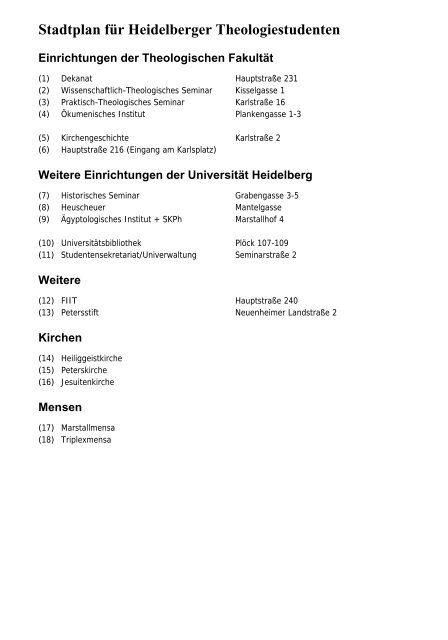 S - Theologische Fakultät - Universität Heidelberg