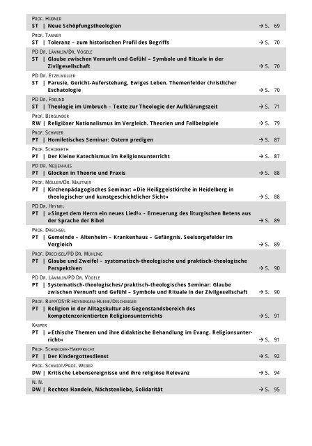 S - Theologische Fakultät - Universität Heidelberg