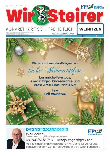 Wir Steirer - Weinitzen - Ausgabe Dezember 2022
