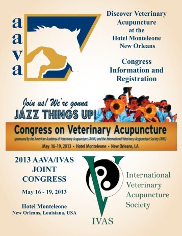 2013 aava/ivas joint congress - International Veterinary Acupuncture ...