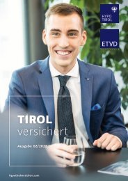 TIROL VERSICHERT - Ausgabe Herbst/Winter 2022