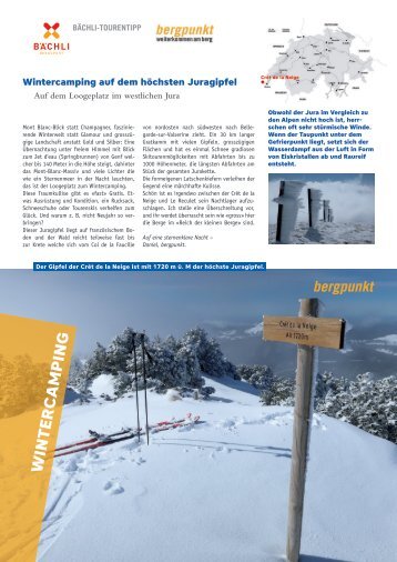 Tourentipp 12.2022 – Wintercamping auf dem höchsten Juragipfel