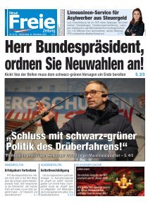 Herr Bundespräsident, ordnen Sie Neuwahlen an!