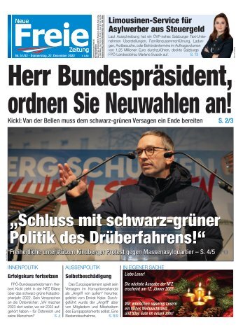 Herr Bundespräsident, ordnen Sie Neuwahlen an!