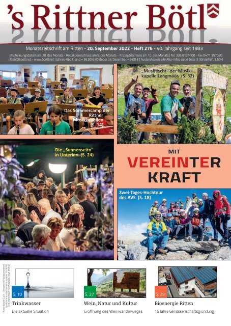 Rittner Bötl 276 September 2022