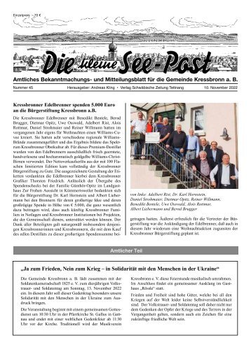 Die kleine See-Post 10.11.2022
