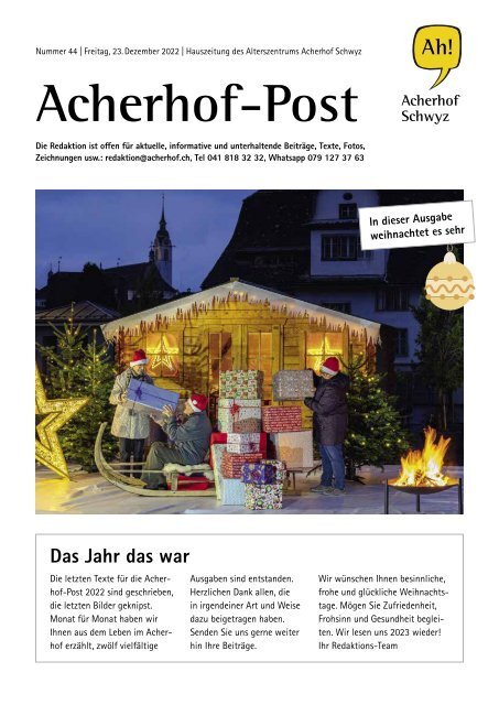 Acherhof-Post Nr. 44 | 23. Dezember 2022