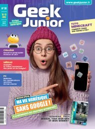 Geek Junior N°30 - janvier 2023 - Extrait