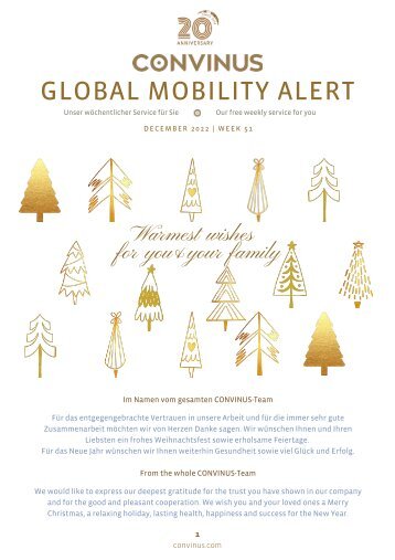CONVINUS Global Mobility Alert Week 51.2022
