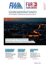 Karlsruhe an Weihnachten. Gemeinderatsinfo #7 | 2022