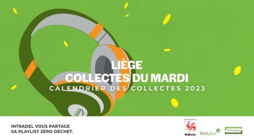 Calendrier Intradel 2023 des collectes des déchets du mardi de janvier à juin