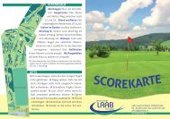 SCOREKARTE - Golfclub Laab im Walde