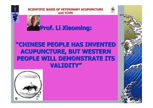 Scientific Basis of Veterinary Acupuncture and TCVM - SIAV