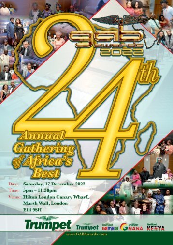 24th Annual Gathering of Africa's Best (GAB) Awards 2022 Brochure