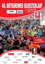 Programmheft 40. Bietigheimer Silvesterlauf am 31.12.2022