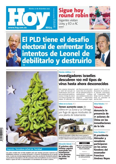 Edición impresa, martes 27 de diciembre de 2022