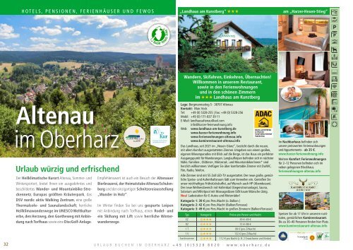 Urlaubsmagazin Oberharz 2023/2024