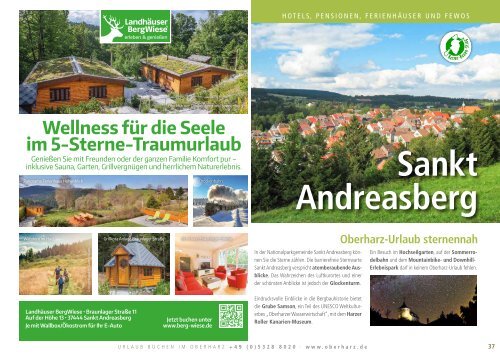 Urlaubsmagazin Oberharz 2023/2024