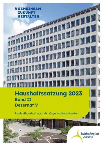 Haushalt 2023 - Dezernat V