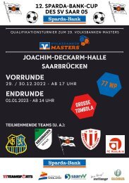 Turnierzeitung 12. Sparda-Bank-Cup des SV Saar 05
