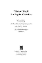 Pillars of Truth for Baptist Churches